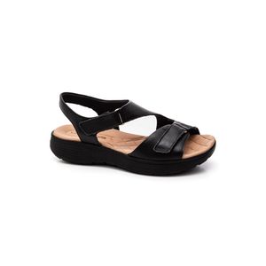 Sandália Comfortflex Super Light Feminina Em Couro 2543404-03 Preto