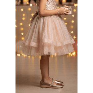 Sapatilha Molekinha Infantil Menina Cintilante 2548.204 Cobre