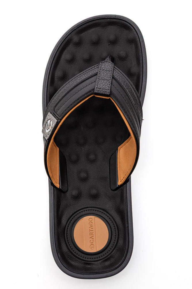 Chinelo Cartago Masculino Palmilha Massageadora 11859-Bi910 Preto