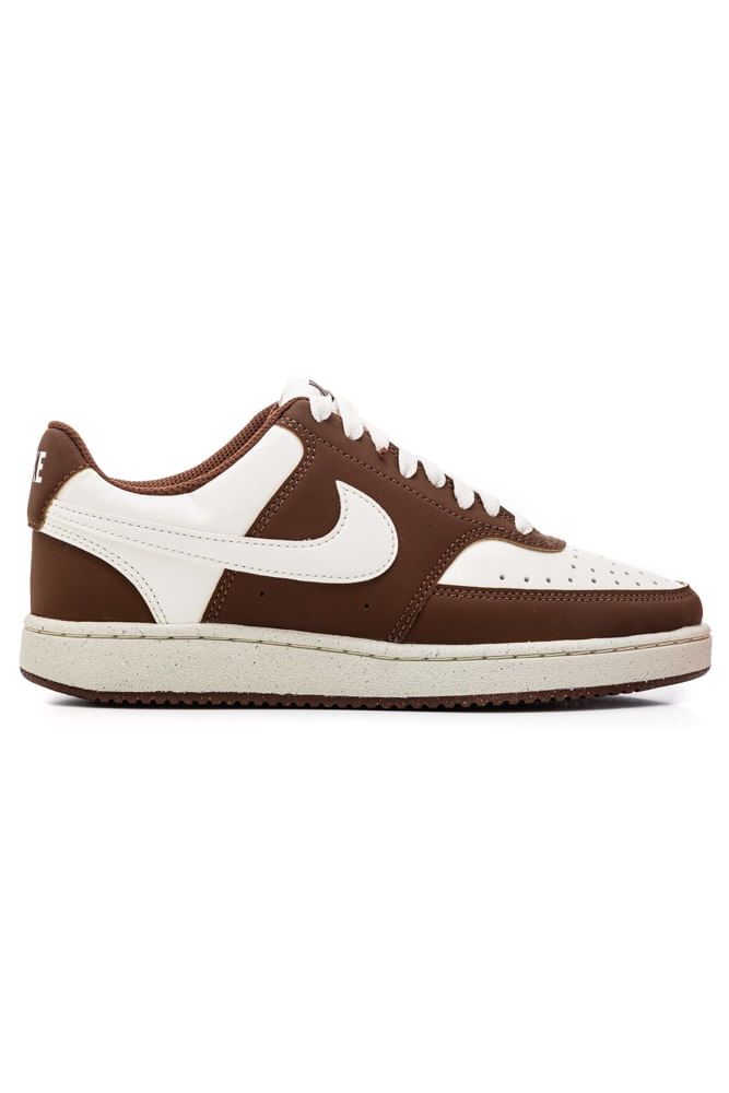 Tênis Nike Court Vision Low Feminino Em Couro Im1652-101 Marrom