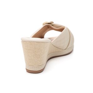 Tamanco Piccadilly Leia Feminino Anabela 408241 Off-White