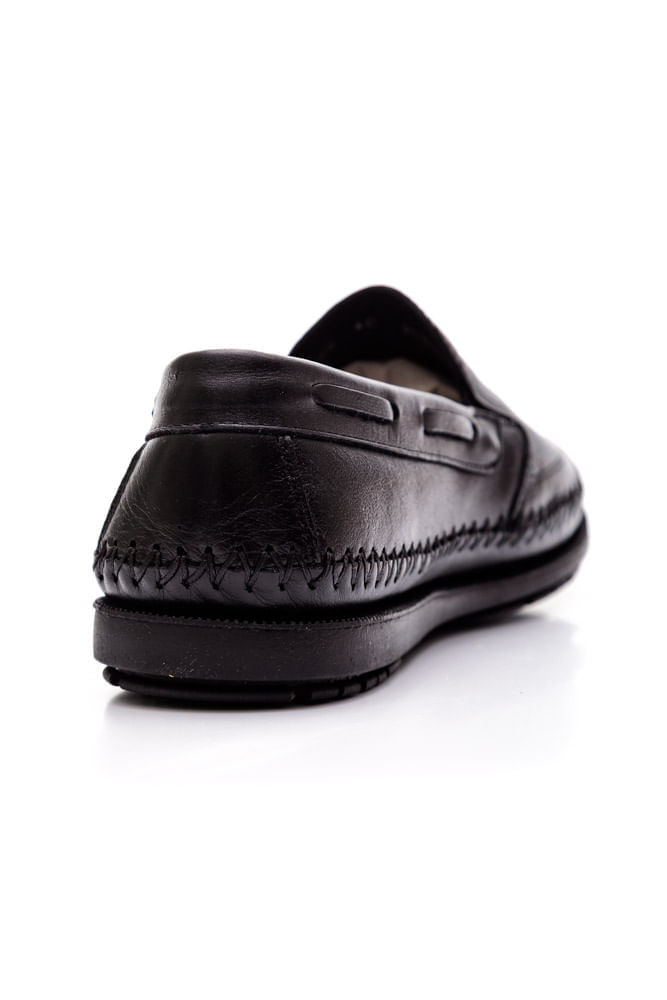 Sapato Mocassim Jovaceli Confort Sola Gel Masculino 4006nc Preto
