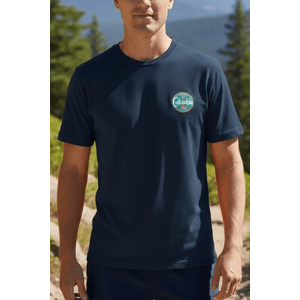 Camiseta Button Stamp Scripted Tuscan Columbia 321092 Marinho