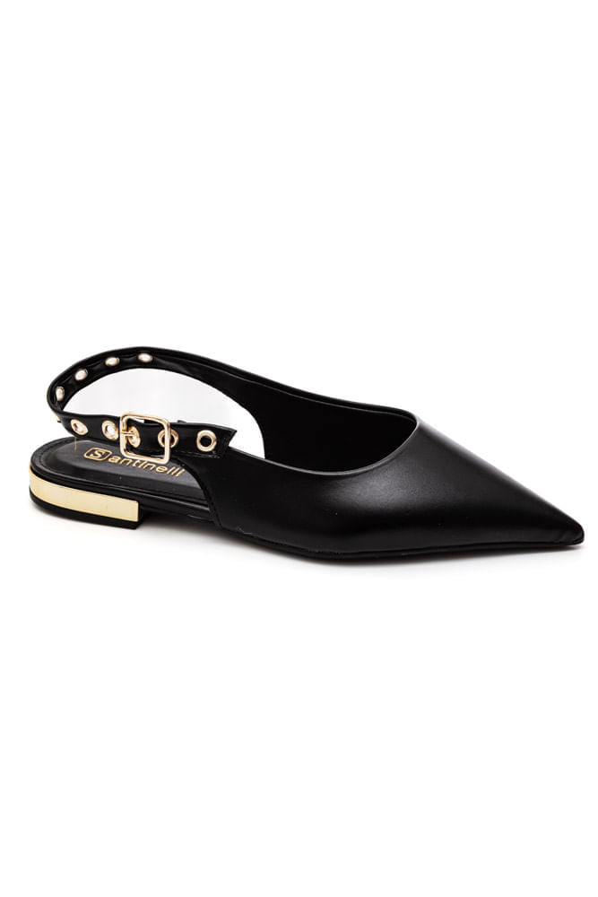 Sapato Santinelli Slingback Feminino Fivela 1636-009 Marrom