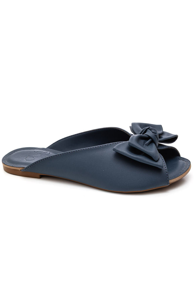 Chinelo Chá De Mel  Rasteira Feminina Laço 1107 Azul