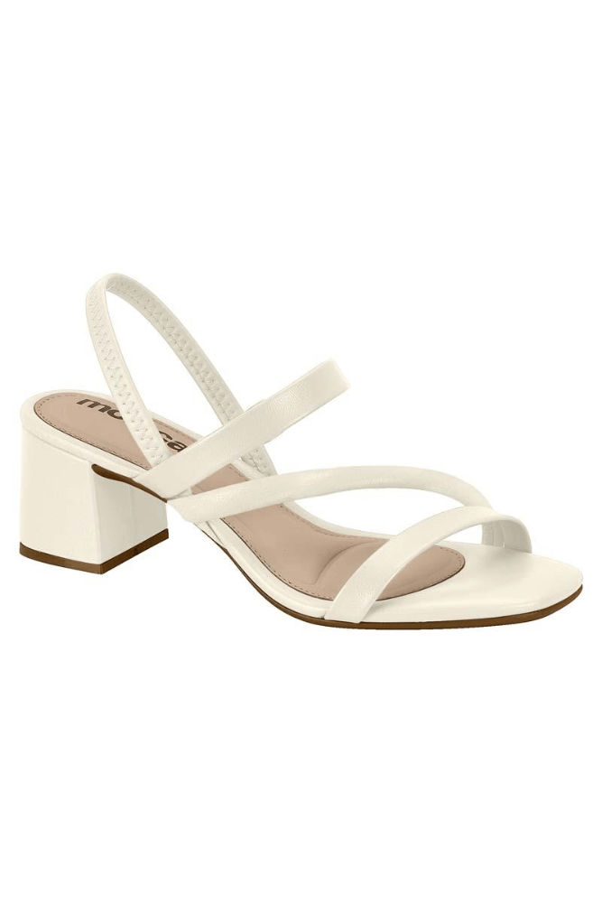 Sandália Moleca Salto Baixo Feminina Elástico 5496.102.27348 Off-White
