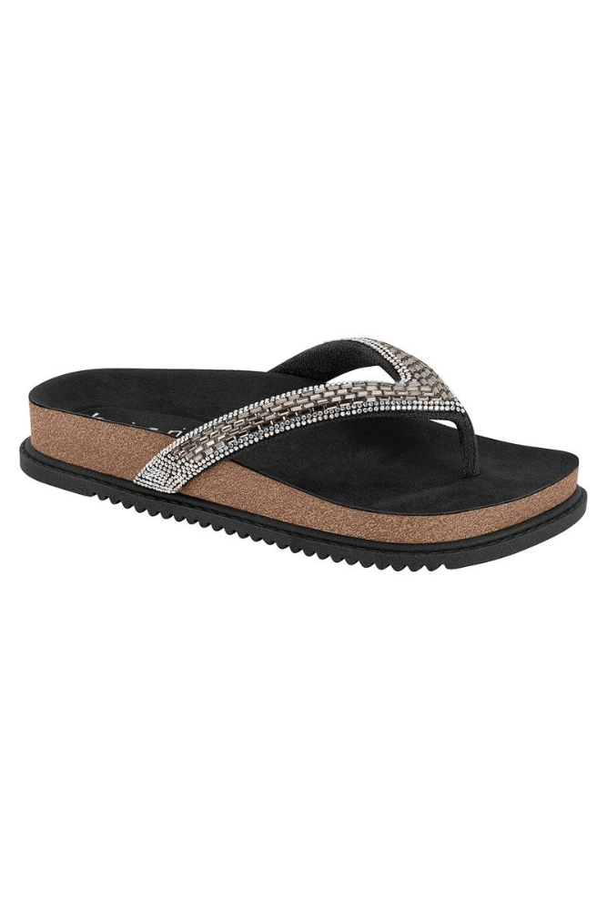 Chinelo Beira Rio Casual Feminino Flat 8524.108.28993 Preto