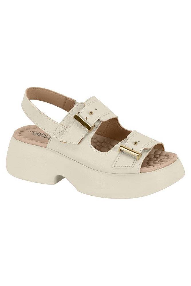 Sandália Modare Plataforma Feminina Conforto 7210.208 Off-White