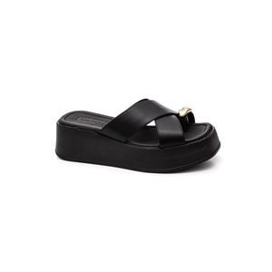 Tamanco Beira Rio Plataforma Feminino Napa 8530.114 Preto