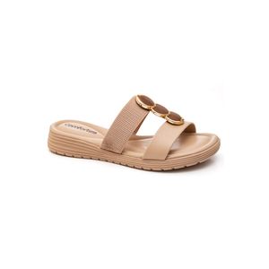 Chinelo Comfortflex Rasteira Feminino Slide 2551401-01 Bege