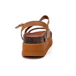 Sandália Moleca Plataforma Alta Feminina 5513.104 Caramelo