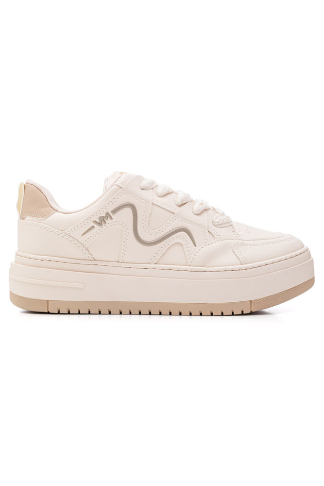 Tênis Via Marte Casual Feminino Sola Caixa 306-002-11 Off-White