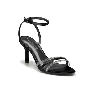 Sandália Via Marte Salto Alto Feminina Bico Arredondado 190-006-01 Preto