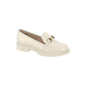 Sapato Beira Rio Mocassim Feminino Salto Baixo 4283.104 Off-White