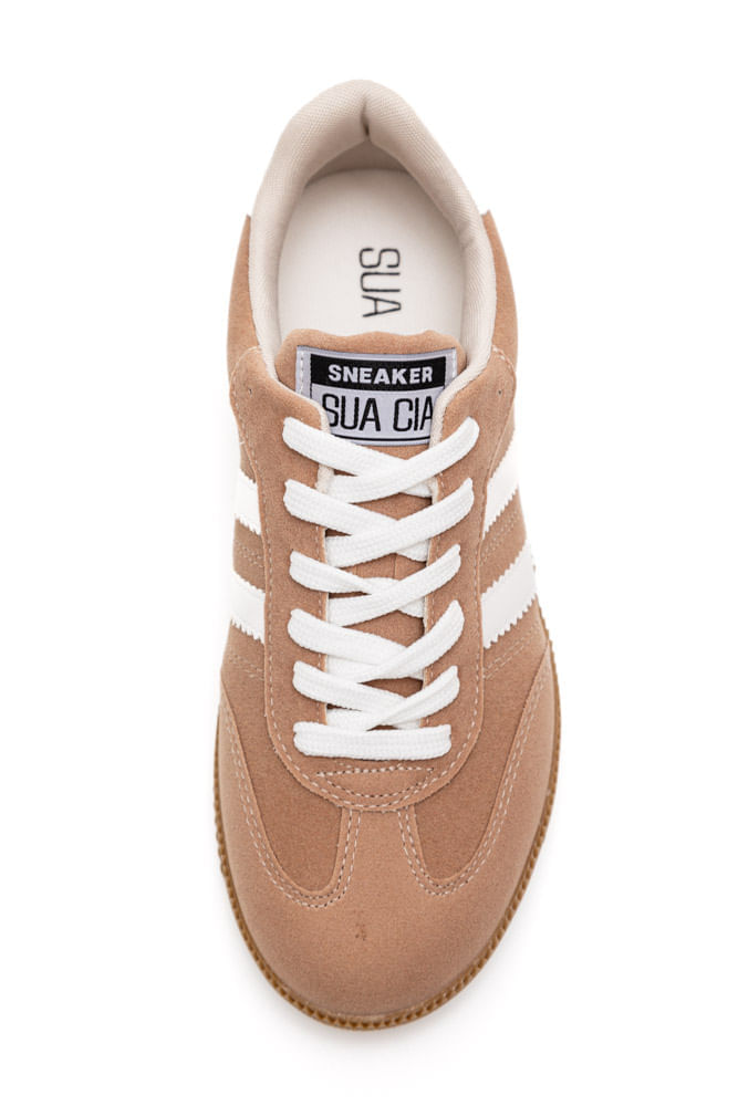 Tênis Sua Cia Casual Feminino Street Camurça Branco
