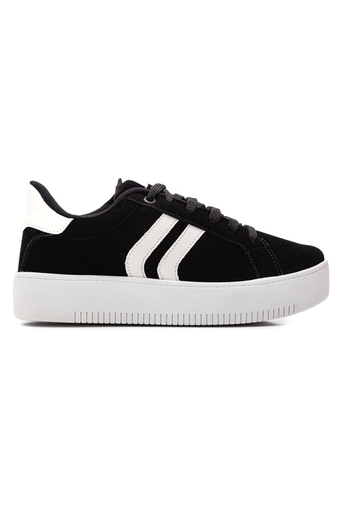 Tênis Izalu Plataforma Feminino Em Nobuck 21135iz-1390 Preto