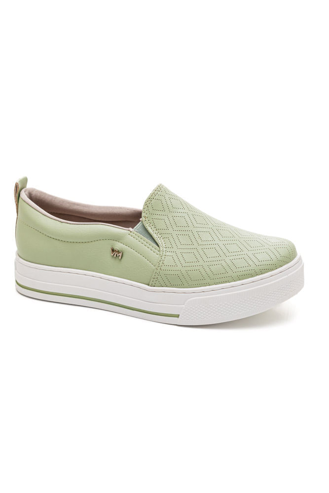 Tênis Via Marte Feminino Slip On Flatform 027-007-02 Verde