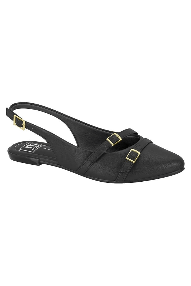Sapatilha Moleca Slingback Feminino Fivela 5444.332 Preto