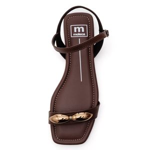 Sandália Moleca Rasteira Feminina Napa 5462.143 Marrom