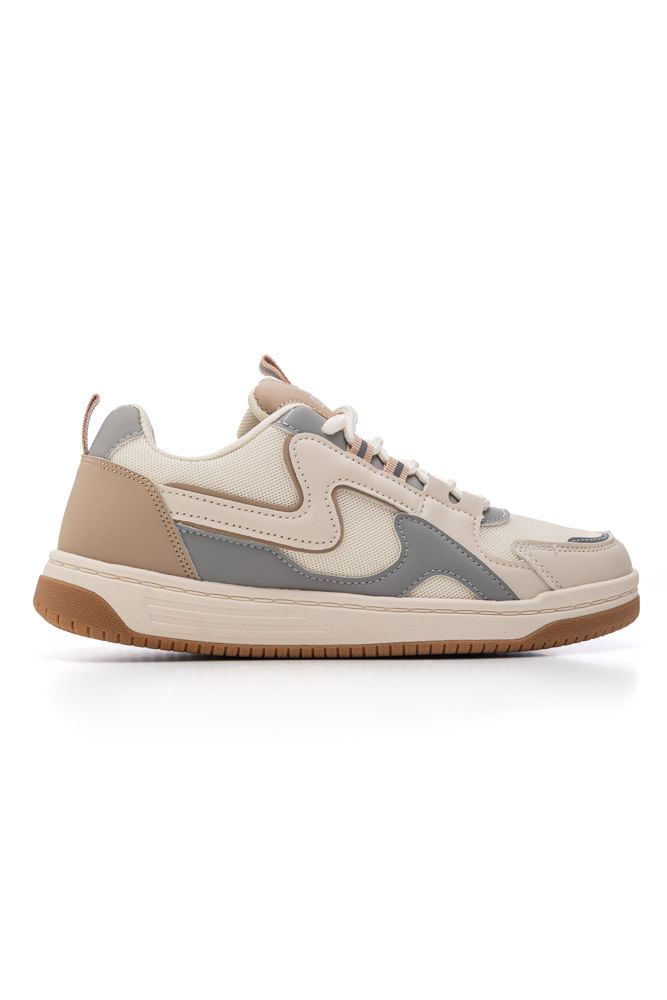 Tênis Ramarim Casual Feminino Almond 2563131-01 Off-White
