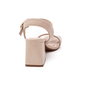 Sandália Bebecê Salto Médio Feminina Com Fivela T6030-123 Off-White