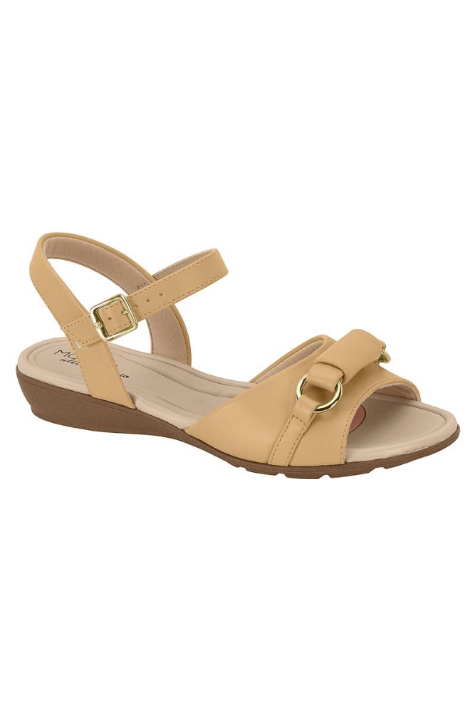 Sandália Modare Ultra Conforto Rasteira Feminina Fivela 7127.259 Bege