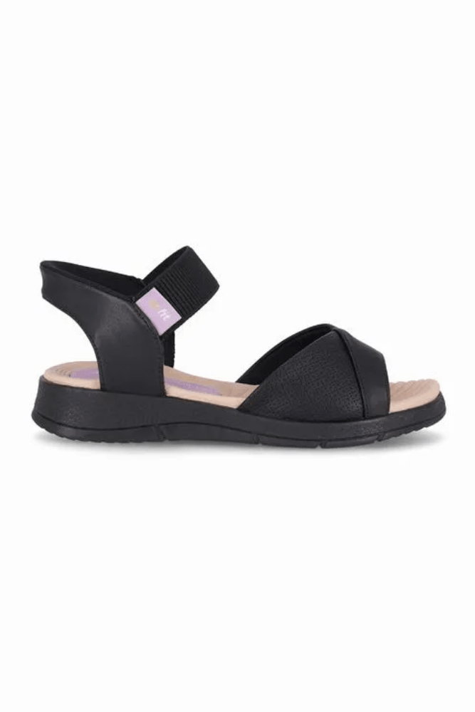 Sandália Piccadilly Conforto Feminina Elástico 535042 Preto