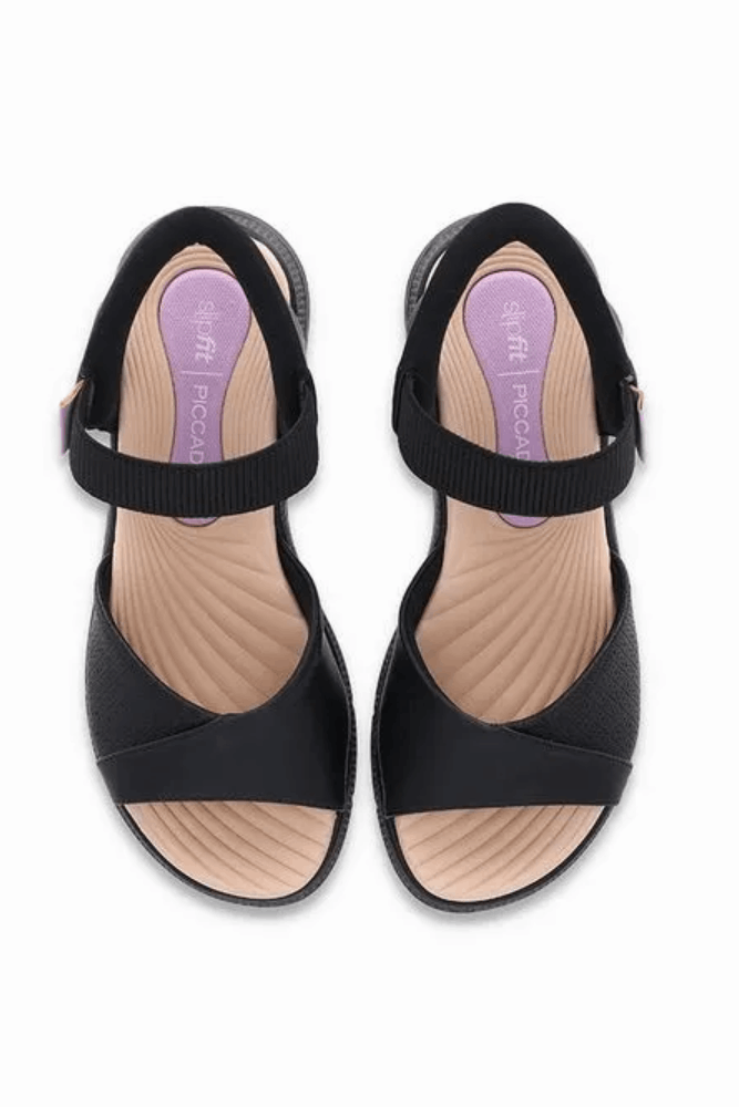 Sandália Piccadilly Conforto Feminina Elástico 535042 Preto
