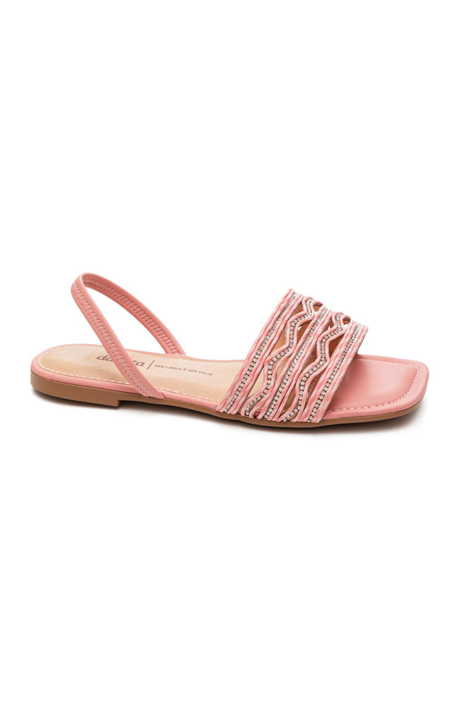 Sandália Dakota Rasteira Feminina Calce Fácil Y6522-04 Rosa