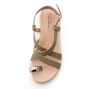 Sandália Modare Ultraconforto Feminina Plataforma 7200.107 Verde Claro