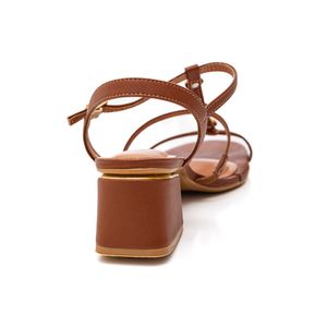 Sandália Vizzano Salto Bloco Feminina Com Fivela 6428.153 Marrom