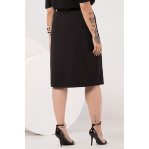 Saia Lunender Com Abertura Lateral Feminina Envelope C0305 Preto