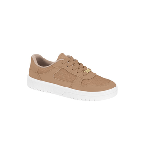 Tênis Moleca Casual Feminino Urbano Napa Tresse 5791.110 Nude