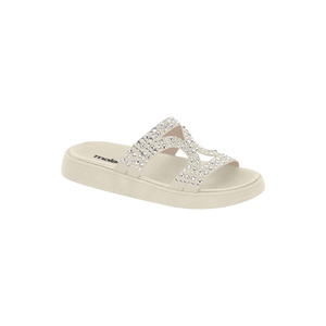 Chinelo Moleca Papete Feminino Detalhe Metalizado 5469.153 Off-White