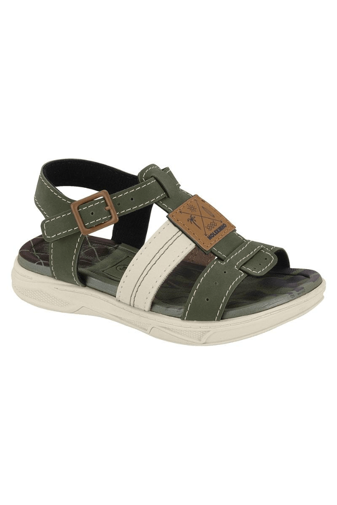 Sandália Molekinho Papete Infantil Menino Com Fivela 2140.750.29219 Verde