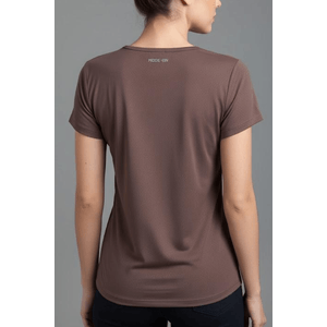 Blusa Mode On Dry Fit Feminina Poliamida Elastano 7077 Marrom