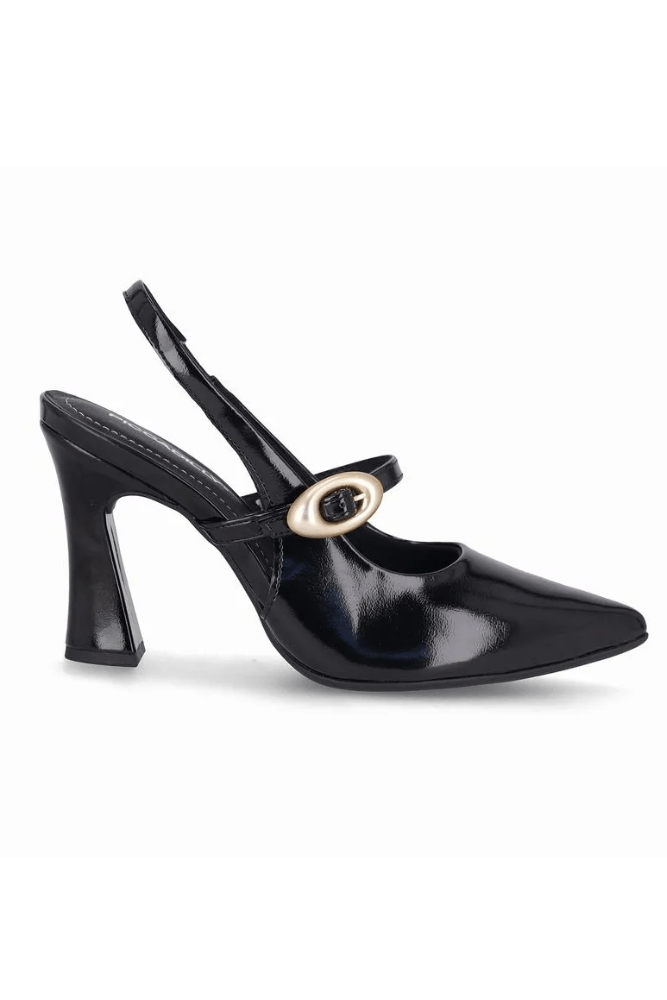 Sapato Piccadilly Slingback Silvana Feminino Brule 749241 Preto