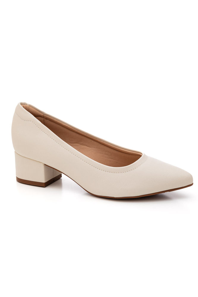Sapato Modare Feminino Salto Baixo 7340.123 Off-White
