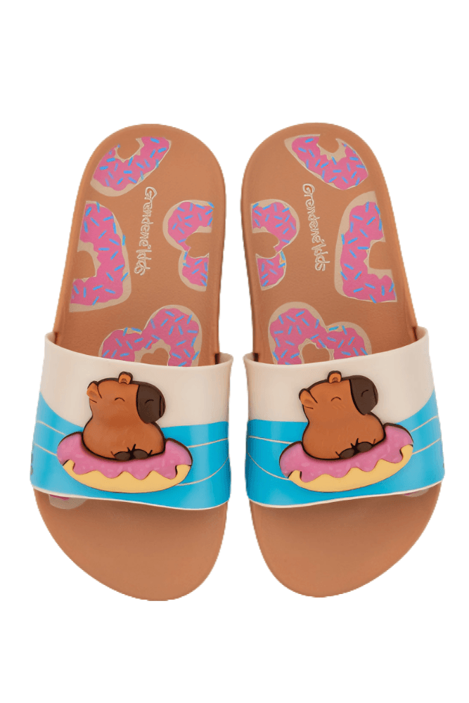 Sandália Grendene Babuche Infantil Hello Kitty Fun 23373-Br668 Rosa