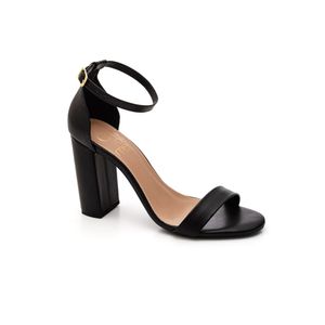 Sandalia Salto Bloco Cha De Mel Preto