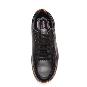 Sapatênis Pegada Masculino Stretch Couro Zíper 119313 Preto