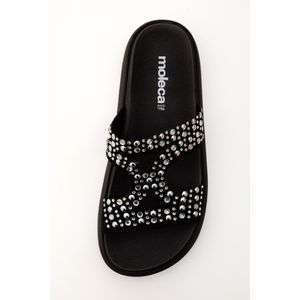 Chinelo Moleca Papete Feminino Detalhe Metalizado 5469.153 Preto