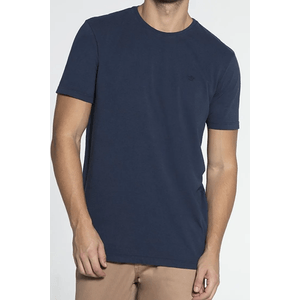 Camiseta Manga Curta Docthos Slim Meia Malha Tinturada 623 119082new Marinho