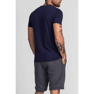 Camiseta Manga Curta Docthos Malha Basica Slim 119092 Marinho