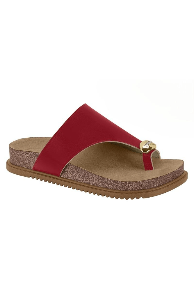 Chinelo Beira Rio Flatform Feminino Napa 8524.110 Vermelho