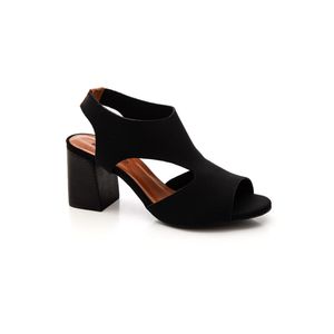 Sandalia Bottero Salto Alto Feminina Sense Lycra  375701 Preto