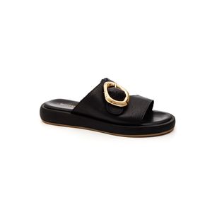 Chinelo Bottero Papete Feminino Couro 376502 Preto