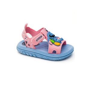 Sandália Grendene Kids Happy Bebê Menina Stitch 23256-Bt733 Azul