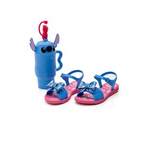 Sandália Grendene Stitch Disney Infantil Menina Fun Cup 23267-Bt319 Rosa