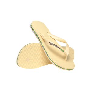 Chinelo De Dedo Havaianas Brasil Logo Masculino Bege